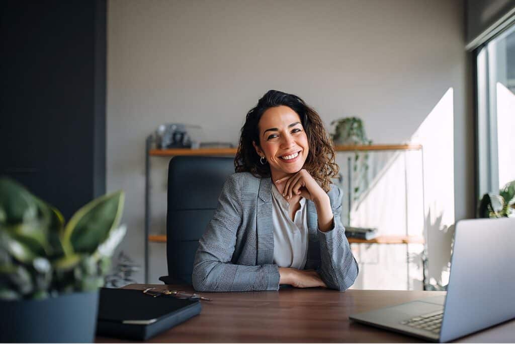 Female entrepreneur working on business planning - prenup protection for business owners